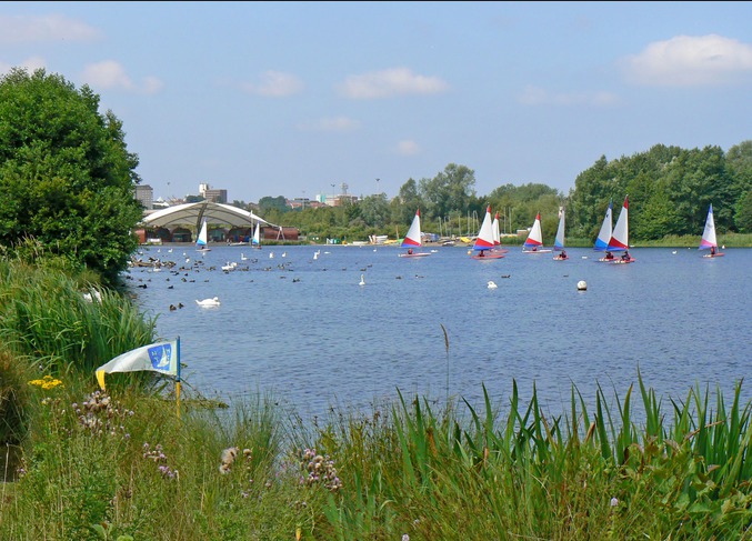 Canoeing on Whitlingham Broad