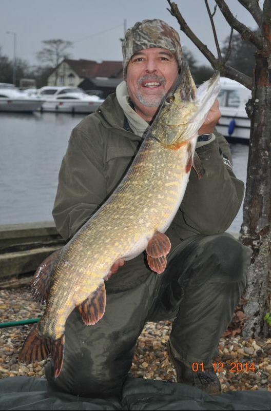 18lb pike caught by recent guests from the gardens.