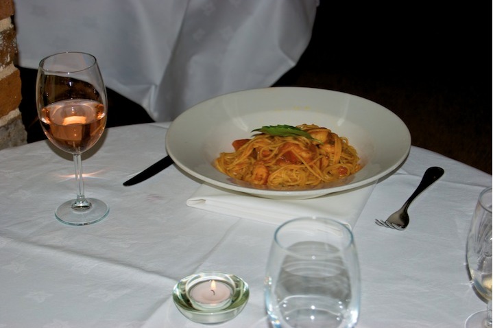 Fine dining at the Olive Tree