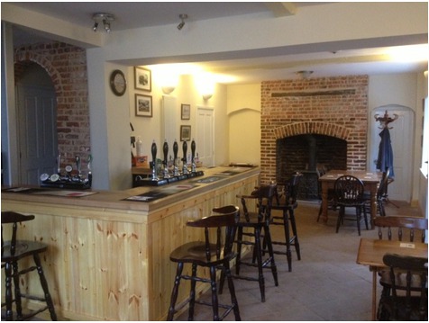 Bar and seating area of The White Lady