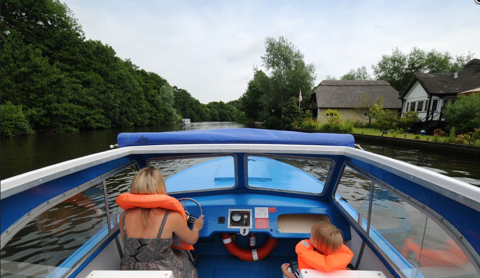 Enjoying a Broads Tours Day Boat