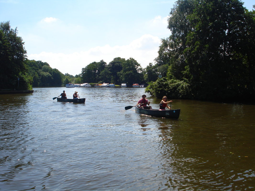 Canoeing on Salhouse Broad