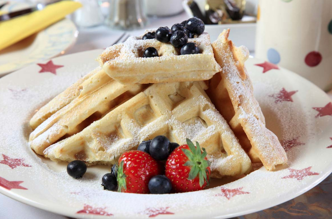 Waffles for Breakfast in Dairy barns