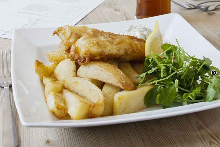 Fish and Chips at The Dukes Head Somerleyton