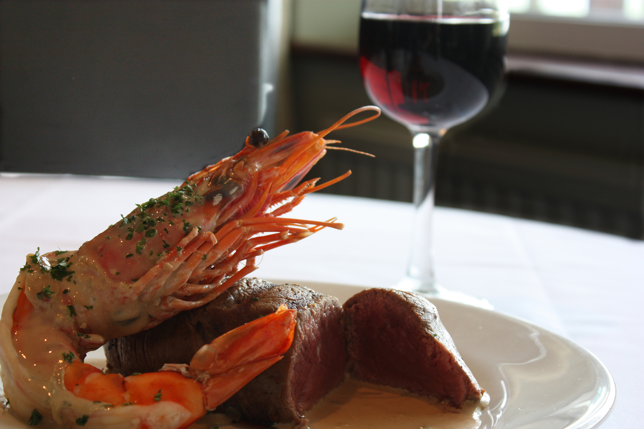 Surf and Turf served by Filby Bridge Restaurant