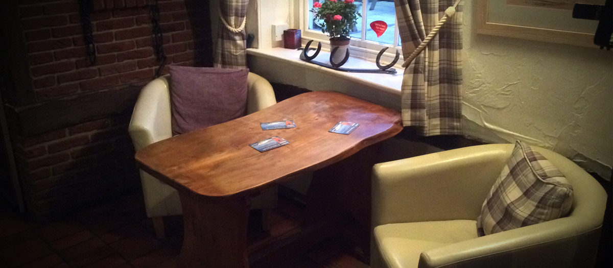 Cosy seating area in Three Horseshoes North Cove Beccles