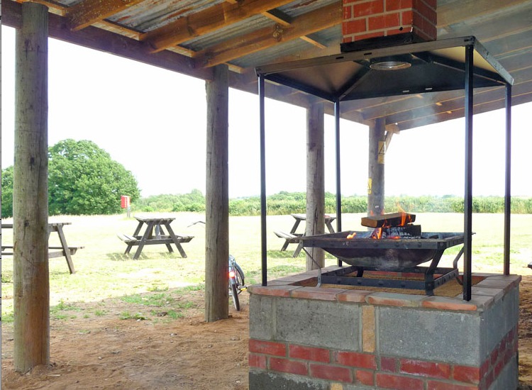 Fire pit at Top Farm