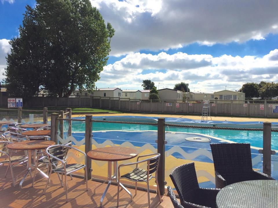 Outside swimming pool of Hopton Haven