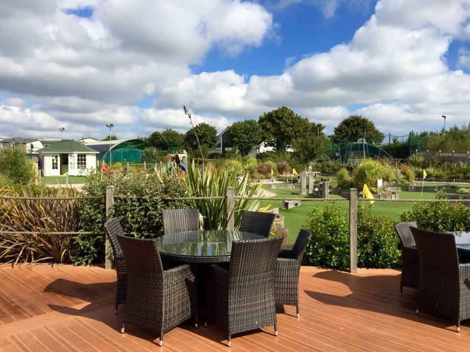 Outside seating within Hopton Haven