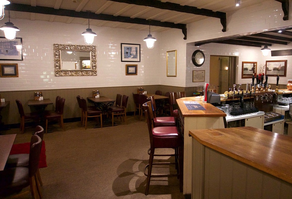 Bar seating area at Wayford Bridge Inn