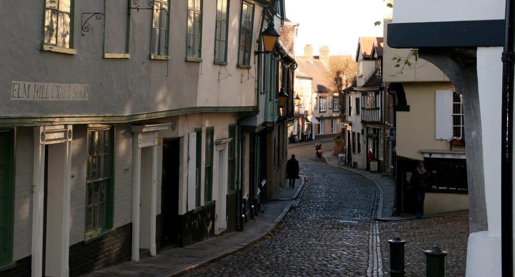 Elm Hill Medaieval Street in Norwich