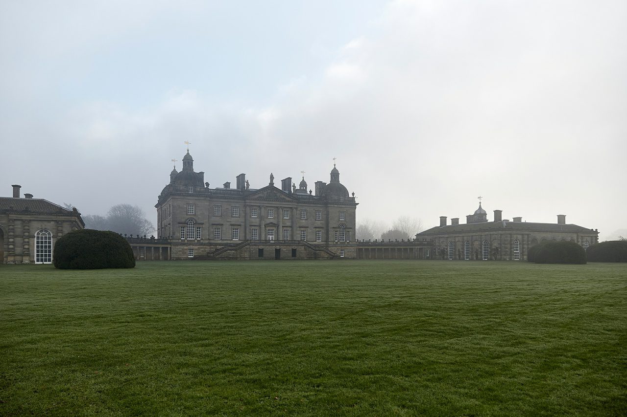 Houghton Hall In The Mist In Norfolk