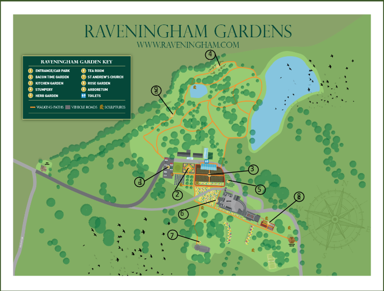 Raveningham Gardens Map