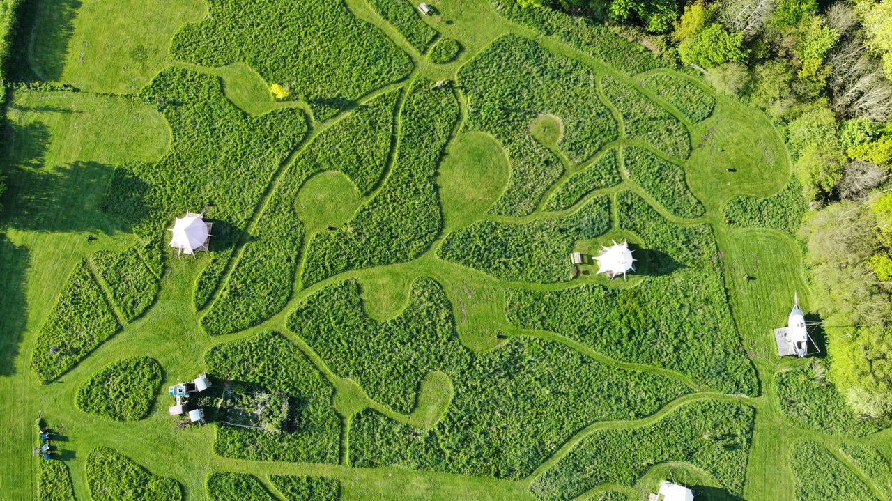 Wardley Hill Campsite From The Air