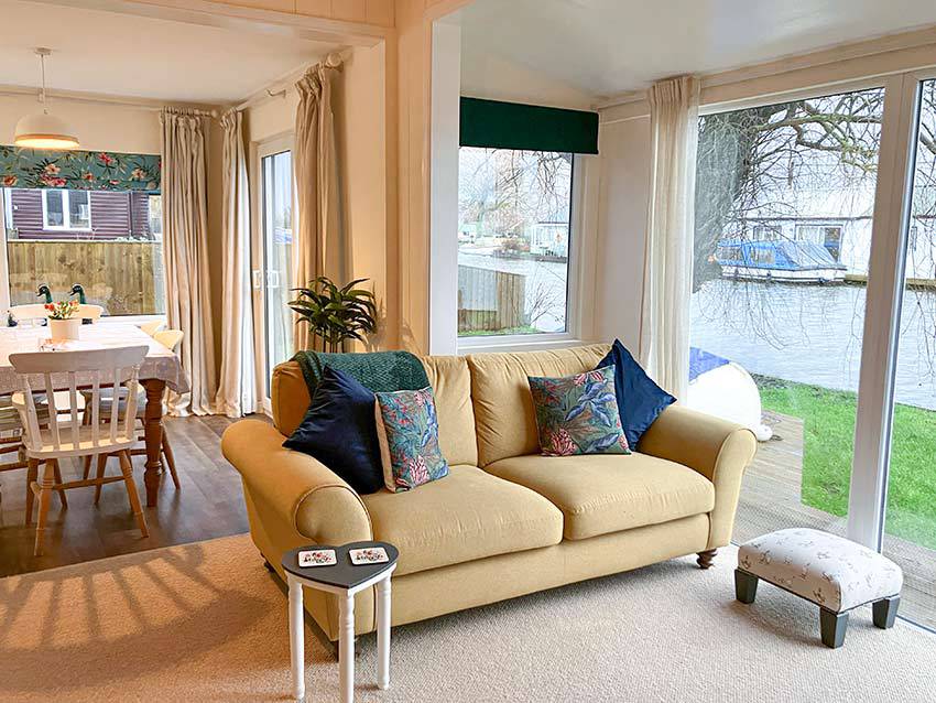Living Room With Riverside Views Potter Heigham Norfolk Broads